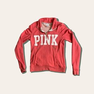 Pink (Victoria Secret) gently half zip fleece. XS
